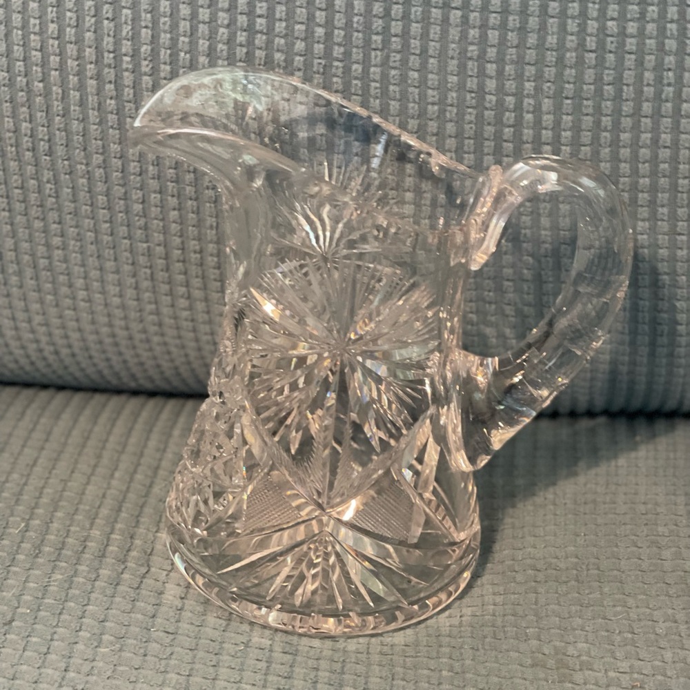 American Brilliant glass pitcher